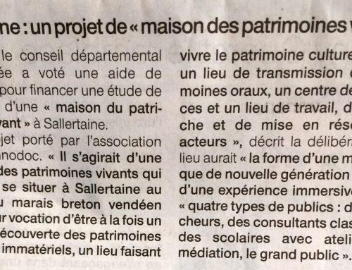 Article Ouest France du 10 juillet 2020